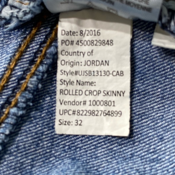 LAST CHANCE Jessica Simpson Rolled Cuff Washed Denim Skinny Jeans, 14/32 - Picture 6 of 11
